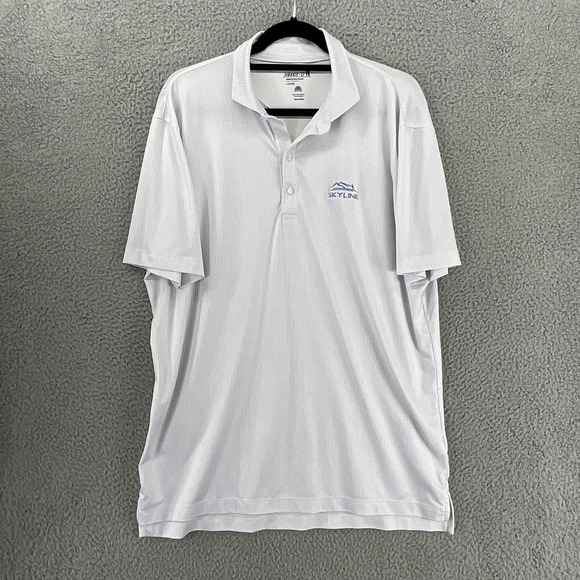 johnnie-O Other - Johnnie-O Polo Shirt Mens L White Skyline Embroidered UV Protection Golf Walking